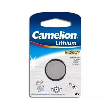 Vienreiz lietojamā baterija CAMELION CR2477 3V Li-MnO2, 7,7 mm augstums, 24,5 mm diametrs, 1 gab.