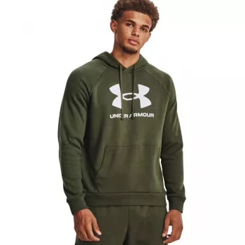 Under Armour Rival Fleece Logo HD vīriešu džemperis olīvu 1379758 390 L