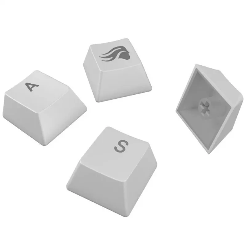 GLORIOUS GPBT aizmugurgaismojamās tastatūras vāciņi — PBT baltā krāsā, ANSI izkārtojums