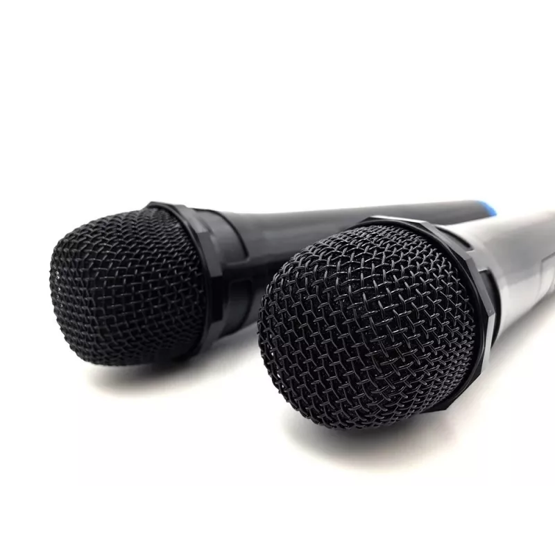 Karaoke mikrofons MEDIA-TECH MT395 Accent Pro — vadu, melns, ieslēgšanas/izslēgšanas slēdzis, maks. attālums 20 m, iepakojumā 2 gab.