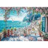Puzle Schmidt Spiele Terrace by the Sea, 1000 gab., ainaviska jūras piekrastes ilustrācija