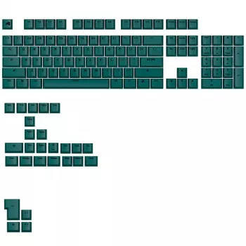 PBT krāsojami sublimācijas taustiņu komplekts GLORIOUS GPBT Basics — ANSI izkārtojums, TGRN krāsa