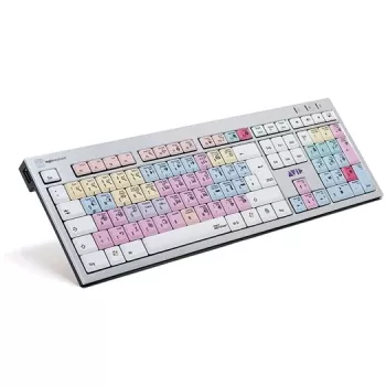 Tastatūra Logickeyboard Avid Pro Tools QWERTZ vācu Melns Sudraba