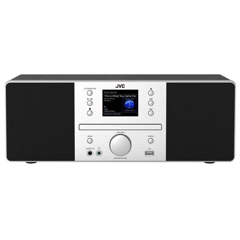 Torņa skaļrunis JVC RD-E874B Bluetooth 20W Melns Sudraba – uz grīdas novietojama audio sistēma