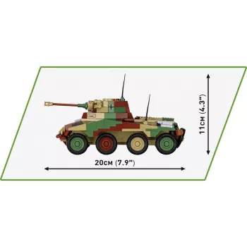 Cobi Historical Collection Otrais pasaules karš SD.Vehicle 234/2 Puma Transportlīdzeklis, Daudzkrāsains