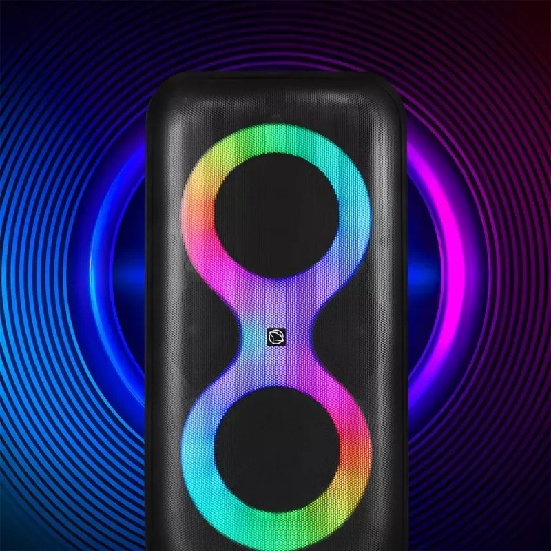 Portable music center MANTA SPK0401B100 Bluetooth speaker, 100 W peak, FM radio, karaoke, built-in baterija, X-BASS