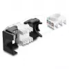 DELOCK Keystone modulis RJ45 ligzda uz LSA Cat.6 45° leņķveida neekranēts melns