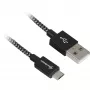 USB A–B kabelis Sharkoon 1,0 m ar alumīnija pīto ekrānu, USB datu kabelis