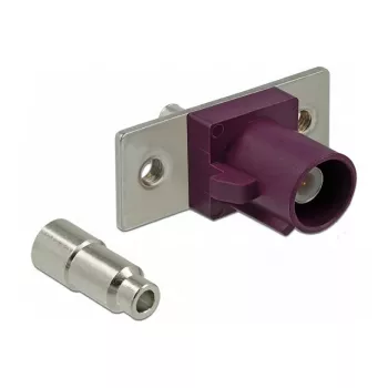 Koaksiālais savienotājs DELOCK 89819 FAKRA D vīrišķais, apzeltīti kontakti, 21.2×24×7.5 mm
