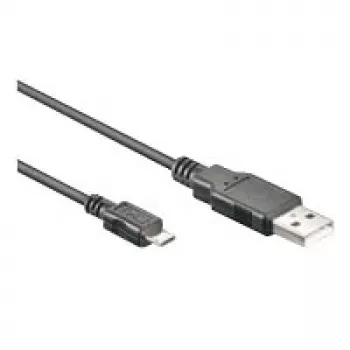 Wentronic goobay - USB 2.0 kabelis - USB 2.0 A tipa (vīr.) - micro USB 2.0 D tipa (vīr.) - 3 m - melns