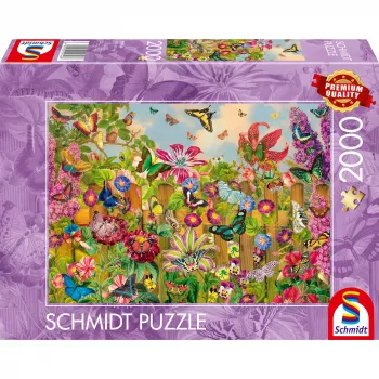 Puzle schmidt spiele Beautiful Butterfly Garden — 2000 gabali, modelis 59746