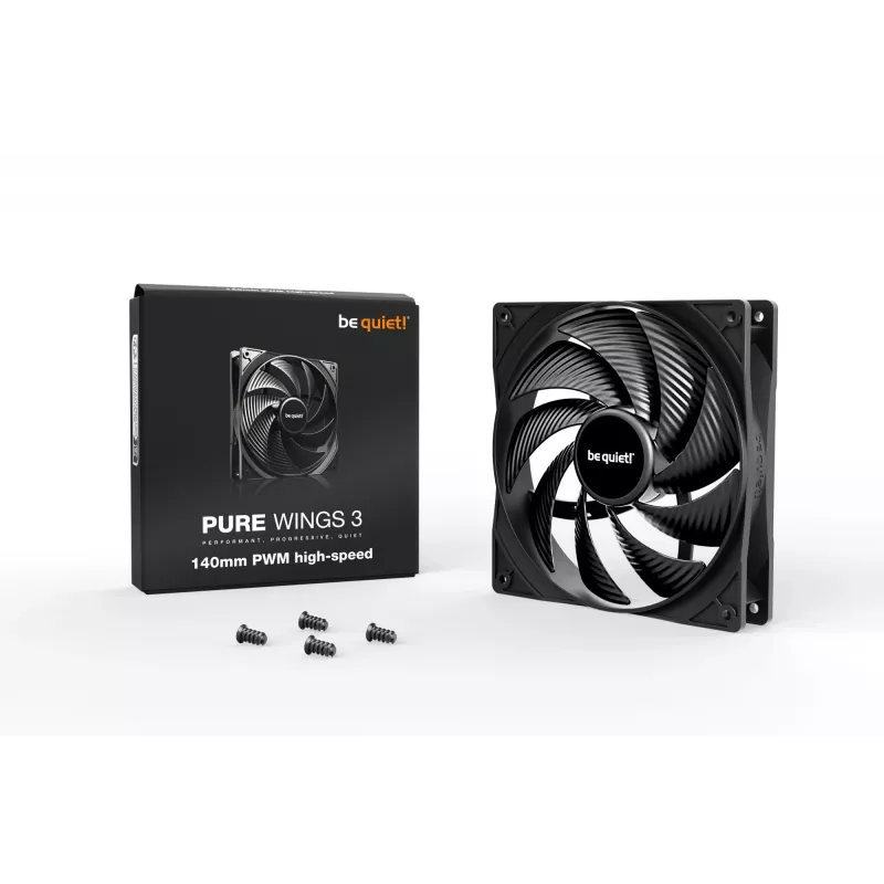 be quiet Pure Wings 3 140mm PWM lielā ātruma datora korpusa ventilators 14 cm Melns 1 gab.