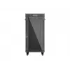 Brīvi stāvošs statīvu skapis LANBERG FF01-6624-12BL 24U 19 collu 600×600 mm, IP20, 1200 kg, melns