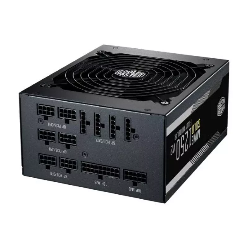 Cooler Master MPE-C501-AFCAG-EU MWE Gold V2, ATX 1250W, RTX Ready, modulārs, 140mm, melns