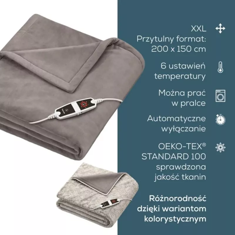 Elektriskā sega Beurer HD 150 XXL Cozy Taupe