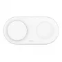 Belkin WIZ021VFWH - 2 vienā bezvadu uzlādes paliktnis ar Qi2 tehnoloģiju 15 W, balts