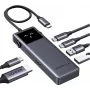 Ugreen Uno - centrmezgls - 6 vienā USB-C - 1 x HDMI + 2 x USB-C 3.2 Gen 2 + 2 x USB-A 3.2 Gen 2 + 1 x USB-C (strāvas padeve) (35998)