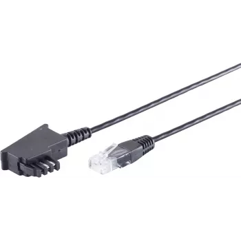 Telephone kabelis S/CONN 12-09075 10 m Melns