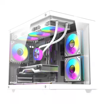 Datora korpuss DarkFlash B275 PRO (balts) ar 6 ventilatoriem