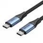 Vention USB 2.0 5A 240W 1m MELNS USB-C uz C kabelis