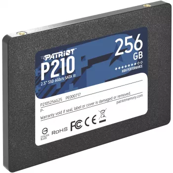 2.5 inch SATA III SSD Patriot P210 256 GB — 500 MB/s lasīšana, 400 MB/s rakstīšana, 7 mm