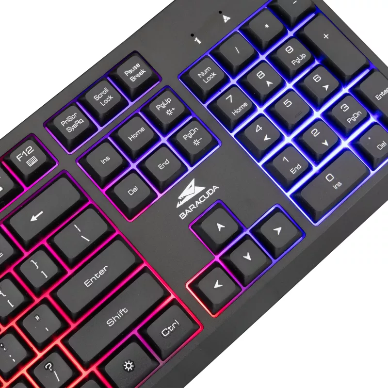 Baracuda Starfish Melns US tastatūra, modelis STARFISH — kompakts izkārtojums, US izkārtojums