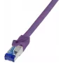 Logilink Professional Ultraflex - Patch-Cable - RJ-45 (M) uz RJ-45 (M) - 50 cm - 6 mm - S/FTP - Cat.7 Raw Cable (Cable) / CAT 6a (Ports) - Halogēnu nesaturošs, veidots, bez aizķeršanās - ceriņkrāsa, R