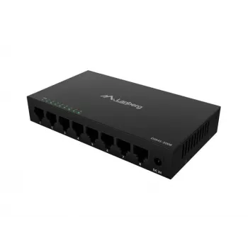 Tīkla komutators LANBERG DSM1-1008 8x 1 Gb/s nevadāms Gigabit Ethernet galddators 12V metāla korpuss