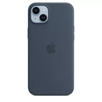 Silikona maciņš Apple iPhone 14 Plus MagSafe Storm Blue