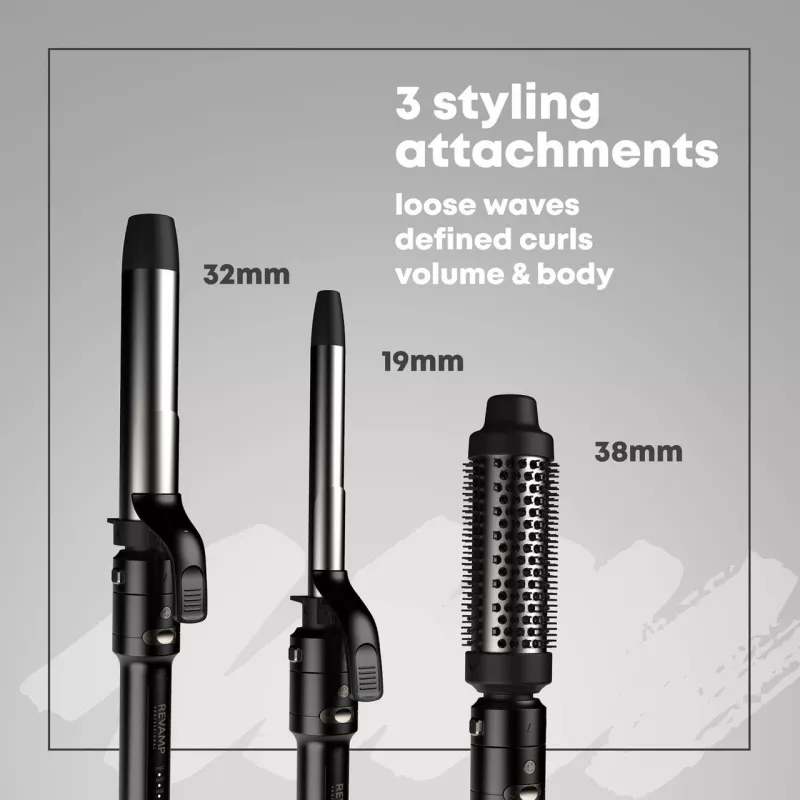 Matu veidotājs Revamp Multi Style Revolve CL-3500-EU 3-in-1 – suka, žāvētājs, apjoma veidotājs