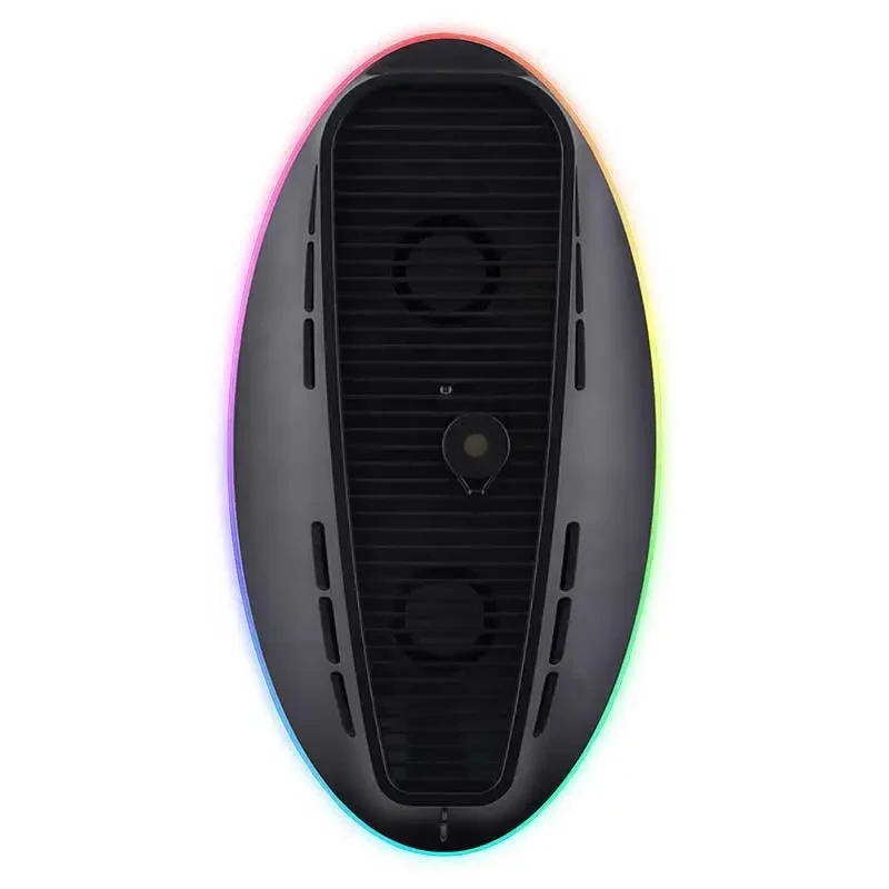 Dzesēšanas statīvs SUBSONIC SA5656 PS5 un PS5 plāns ar LED gaismām, vairāku ventilatoru dzesēšana, USB barošana