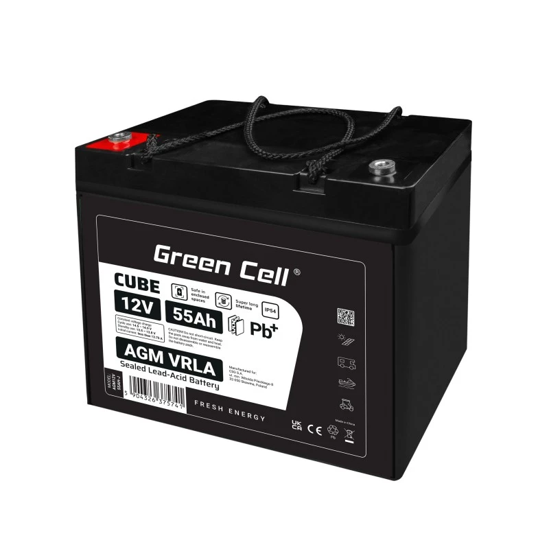 Akumulators AGM VRLA 12V 55Ah IP54