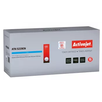 Activejet ATK-5220CN toneris (aizstāj Kyocera TK-5220C; Supreme; 1200 lappuses; ciāna)