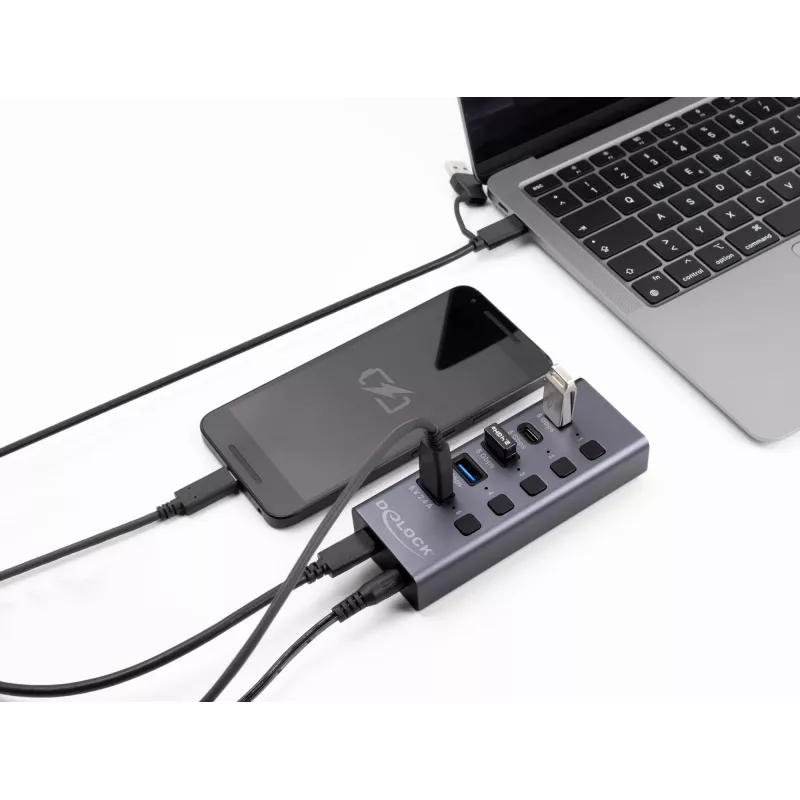 USB centrmezgls Delock 64248 5 Gbps 2 x Type-A 2 x Type-C 1 ātrās uzlādes ports