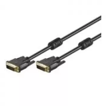 Wentronic Goobay DVI-D FullHD kabelis, Dual Link, melns, 10 m - DVI-D spraudnis, Dual Link (24+1 kontakti) > DVI-D spraudnis, Dual Link (24+1 kontakti) (93109)