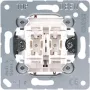 Spiedpogas slēdzis JUNG 535 U, 1-pol., 250 V AC, 10 A, vadu, metāliski balts