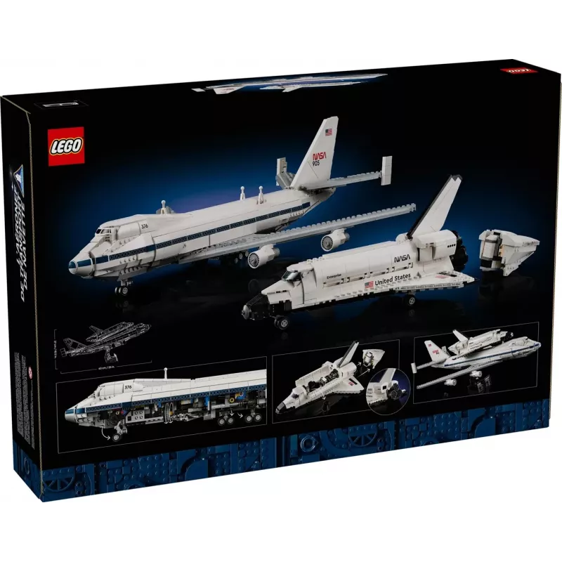 LEGO Icons Shuttle Aircraft 10360 būvkomplekts — 2417 detaļas, 270 × 535 × 630 mm displeja modelis