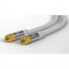 Goobay SAT antenas kabelis (135 dB tips), 4x ekranēts, 5 m, balts - zeltīti kontakti, F-spraudnis > F-spraudnis (70644)
