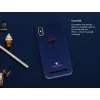 Karšu slota aizmugures apvalks VixFox iPhone XSMAX, tumši zils, aizmugures vāciņš ar integrētu karšu kabatiņu