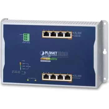 Pārvaldāms slēdzis PLANET IP30 4 portu Gigabit Ethernet PoE