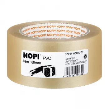 Iepakošanas lente Tesa 57214 PVC caurspīdīga 66 m x 50 mm, 1 gab.