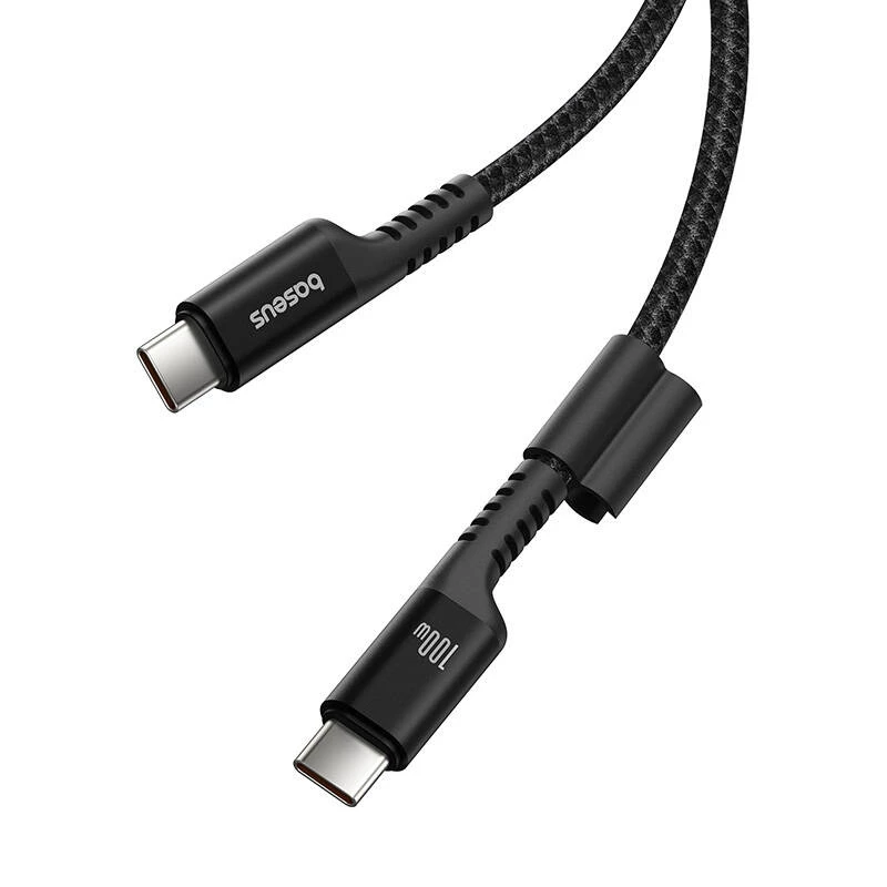 Baseus Fish-Eye USB C uz USB C ātrās uzlādes kabelis 1 m 100 W Melns