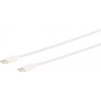 USB kabelis S/CONN 14-12051 USB 2.0 1 m USB C Balts