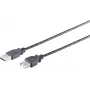 USB A uz USB A kabelis ShiverPeaks 13-24025, USB 2.0, 1 m, melns