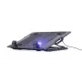 Laptop cooling pad Gembird NBS-1F17T-01, for up to 17 inch, 1×15 cm fan, USB 2.0, 370×265×33 mm, 350 mA, Melns
