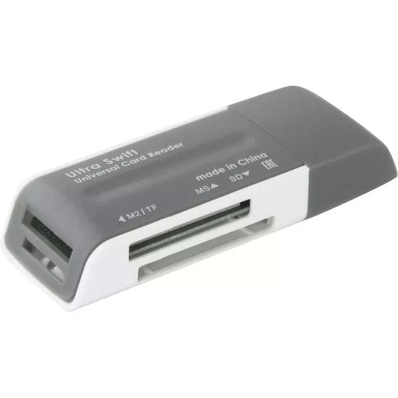 Karšu lasītājs DEFENDER ULTRA SWIFT USB 2.0 modelis 83260 — saderīgs ar SD un microSD kartēm