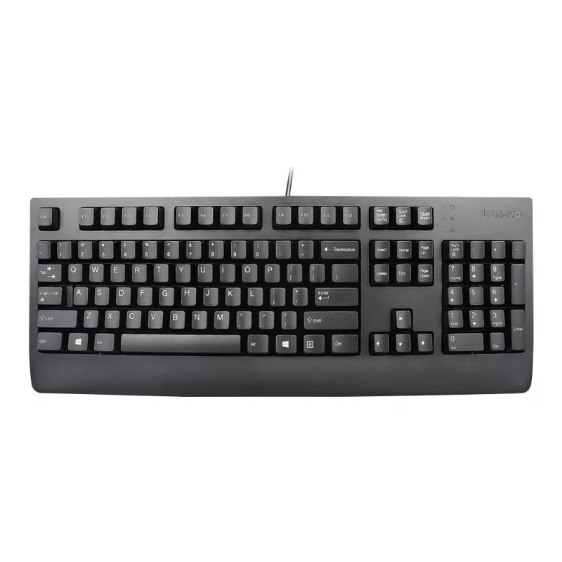 Vadu pilna izmēra tastatūra Lenovo Preferred Pro II — USB, slovāku izkārtojums, melna, ar plaukstu balstu