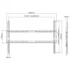 SBOX PLB-2264F-2 staba stiprinājuma kronšteins 37–80 cm, kravnesība 45 kg, VESA 600x400
