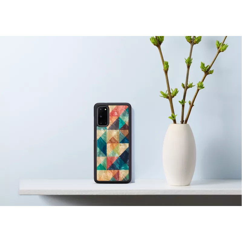Aizsargājošs telefona maciņš iKins Samsung Galaxy S20 — Mosaic Melns