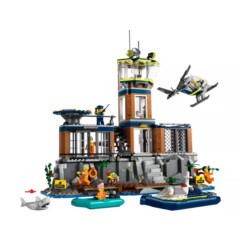 LEGO City Konstrukciju rotaļlieta Policijas iecirknis Cietuma sala 60419 — 980 detaļas, 7 minifigūras, 370×400×160 mm